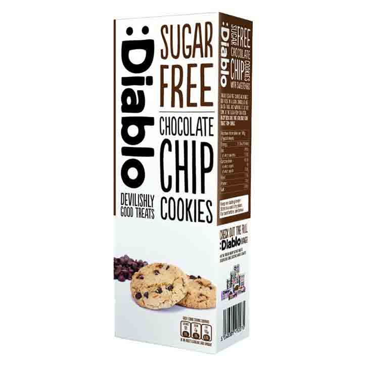 Diablo Sugar Free Chocolate Chip Cookies 130G